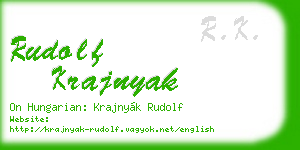 rudolf krajnyak business card